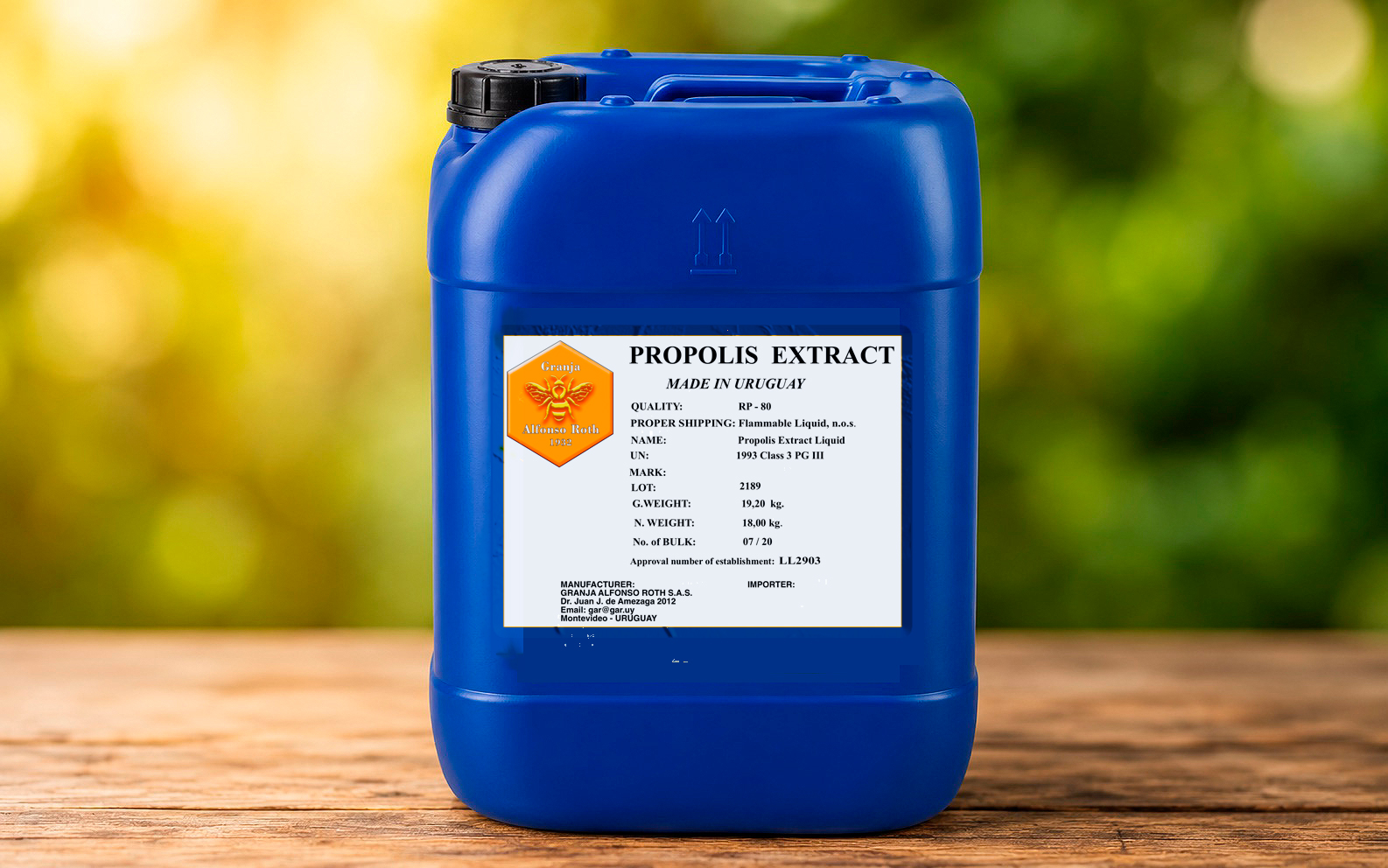 RP-80 hydroalcoholic propolis extract manufacturer from Uruguay