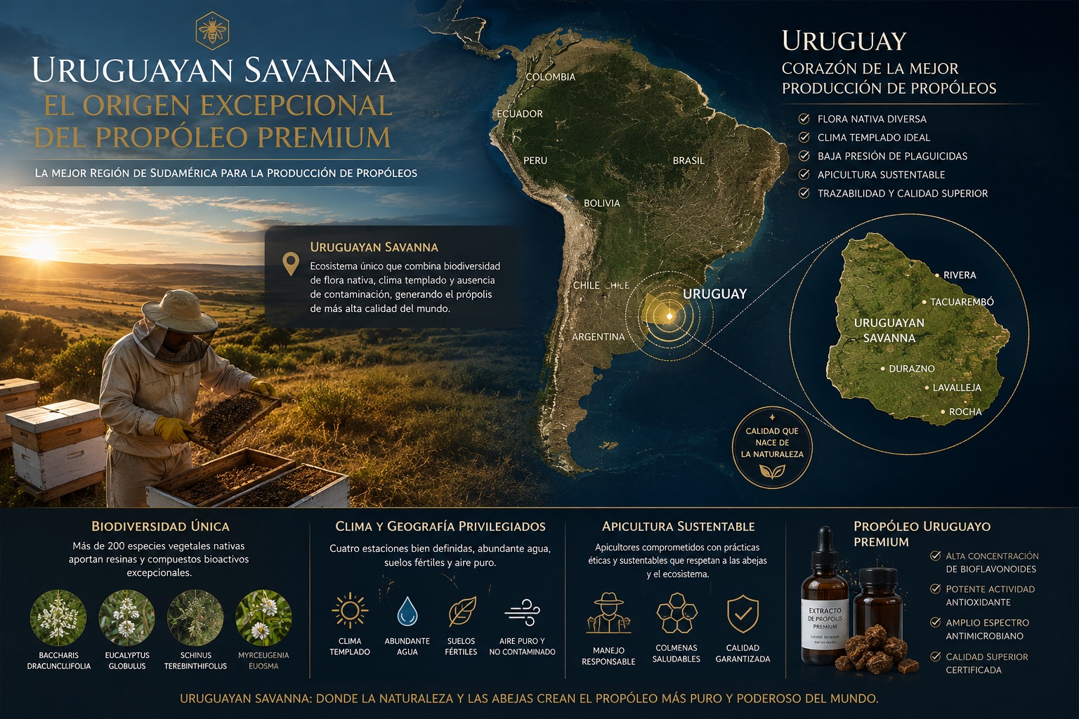 Uruguayan beekeeping and propolis collection